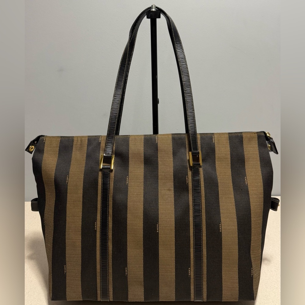 Fendi Pequin Zip Large Tote Bag - Picture 2 of 16
